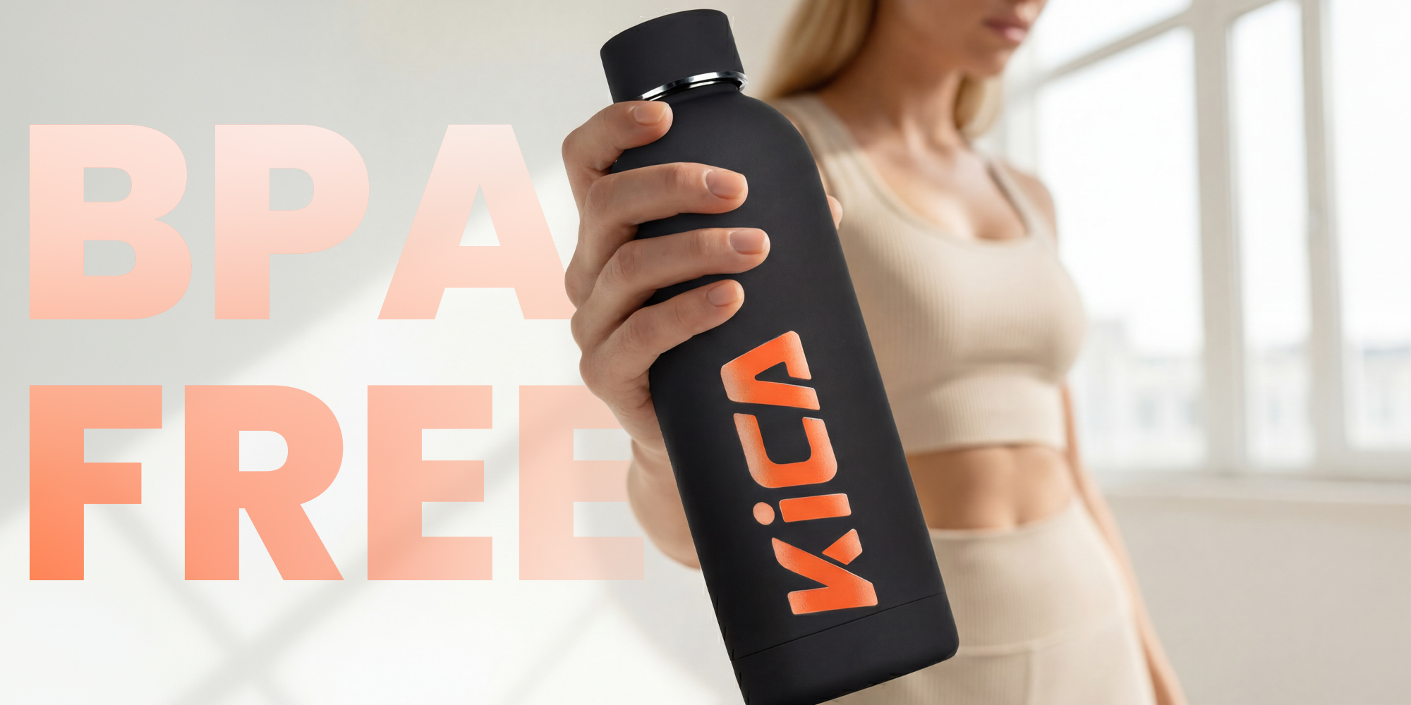 Butelka stalowa KiCA Active 500 ml - czarna